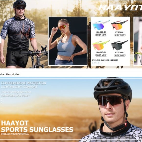 Amazon.com: BangLong Cycling Sunglasses Polarized Sports  Unisex Polarized Sports Sunglasses w/ 3 Interchageable Lenses